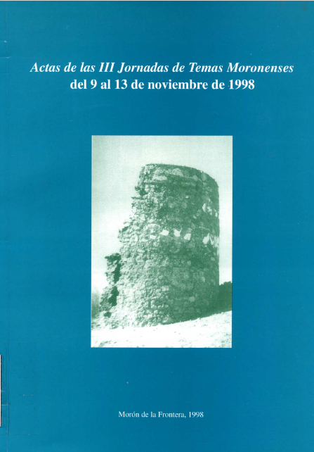 Imagen de portada del libro Actas de las III Jornadas de Temas Moronenses del 9 al 13 de noviembre de 1998