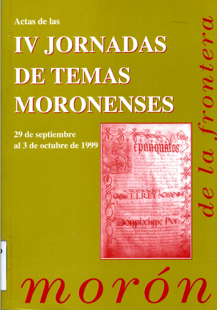 Imagen de portada del libro Actas de las IV Jornadas de Temas Moronenses