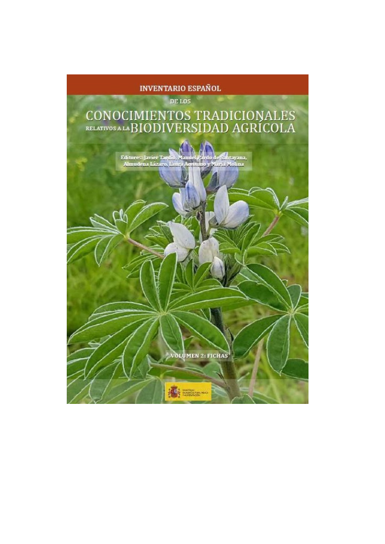 Imagen de portada del libro Inventario español de los conocimientos tradicionales relativos a la biodiversidad agrícola