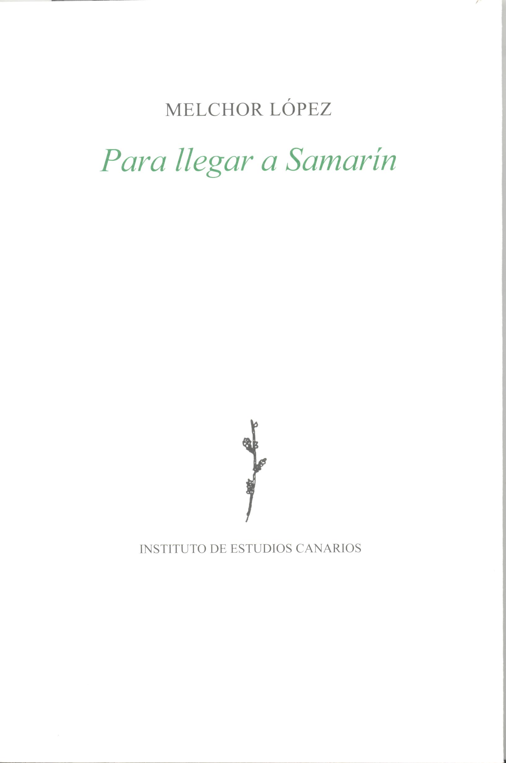 Imagen de portada del libro Para llegar a Samarín