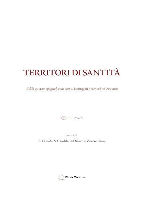 Imagen de portada del libro Territori di santità. Immagini e scenari nel Seicento