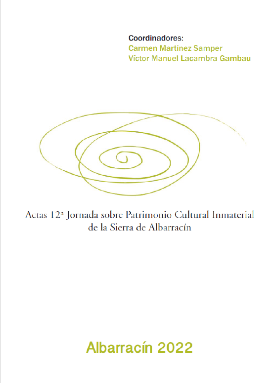 Imagen de portada del libro Actas 12ª Jornada sobre Patrimonio Cultural Inmaterial de la Sierra de Albarracín