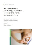 Imagen de portada del libro Research in social psychology, prevention activities and mental health promotion