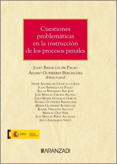 Imagen de portada del libro Cuestiones problemáticas en la instrucción de los procesos penales