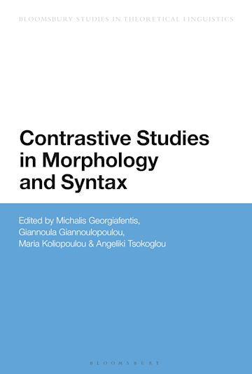Imagen de portada del libro Contrastive studies in morphology and syntax