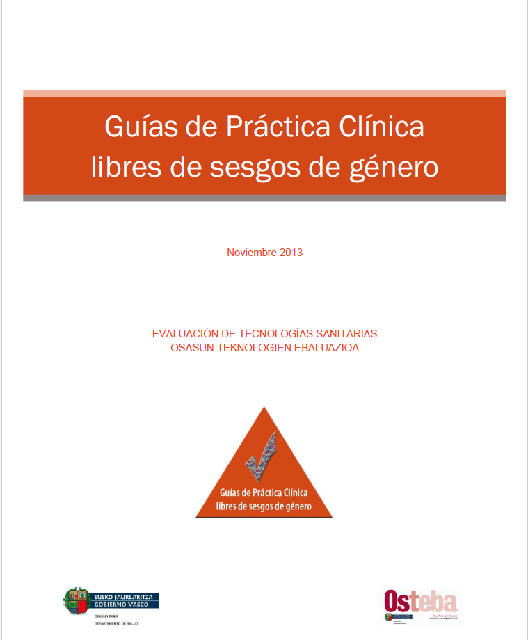 Imagen de portada del libro Guías de Práctica Clínica libres de sesgos de género