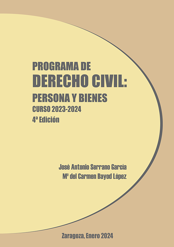 Imagen de portada del libro Programa de derecho civil