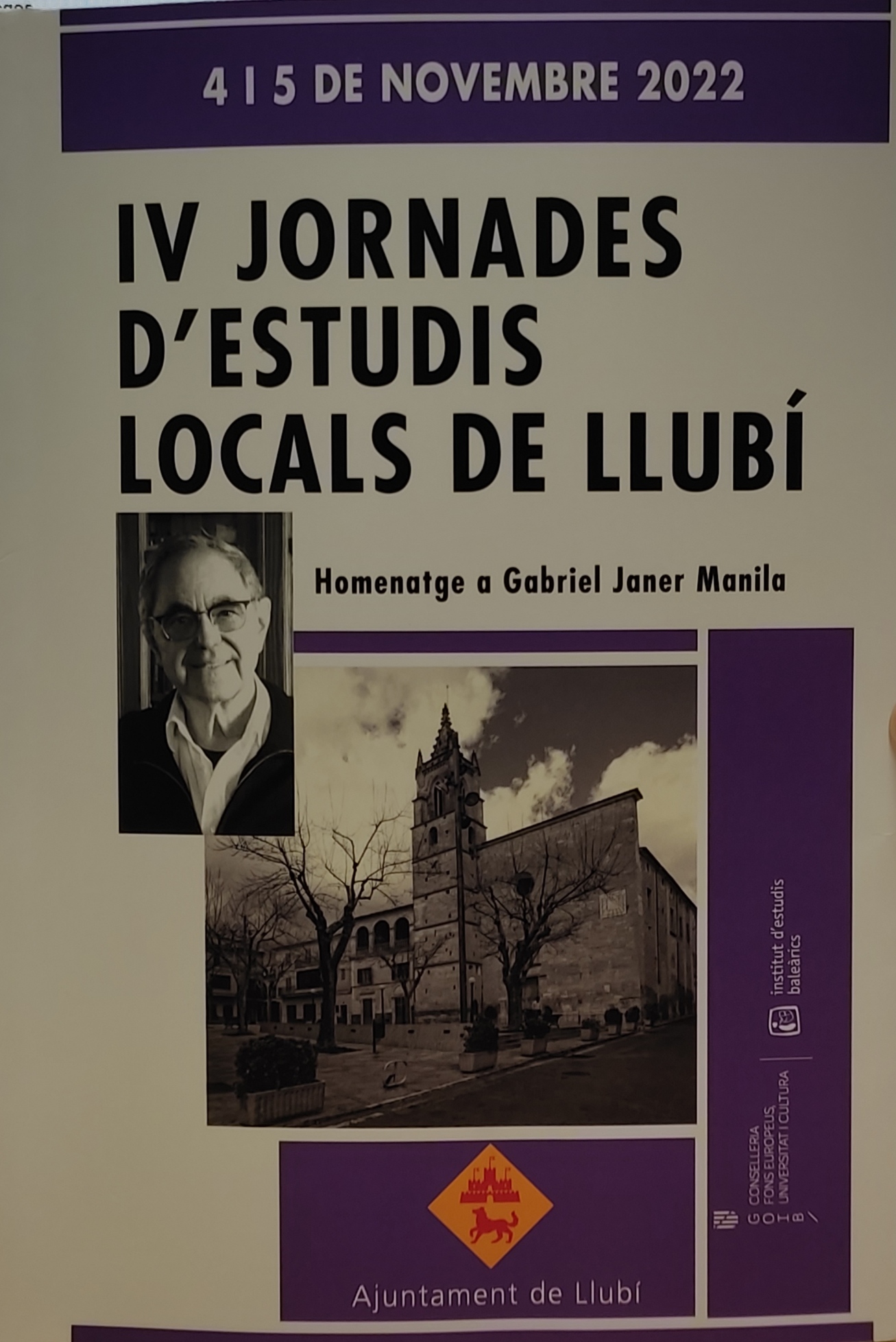 Imagen de portada del libro IV Jornades d'Estudis Locals de Llubí