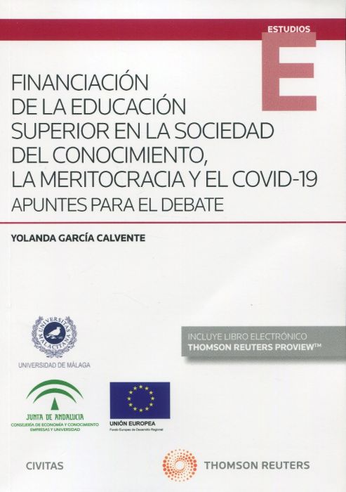 Imagen de portada del libro Financiación de la educación superior en la sociedad del conocimiento, la meritocracia y el COVID-19