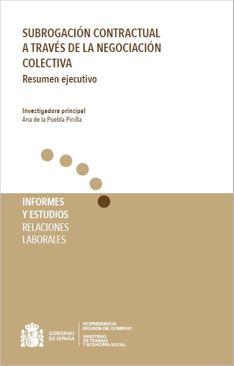 Imagen de portada del libro Subrogación contractual a través de la negociación colectiva