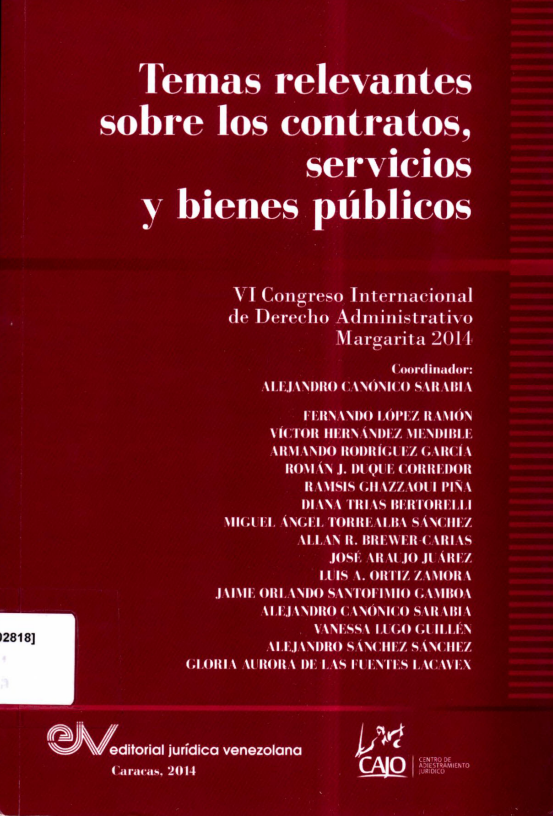Imagen de portada del libro Temas relevantes sobre los contratos, servicios y bienes públicos