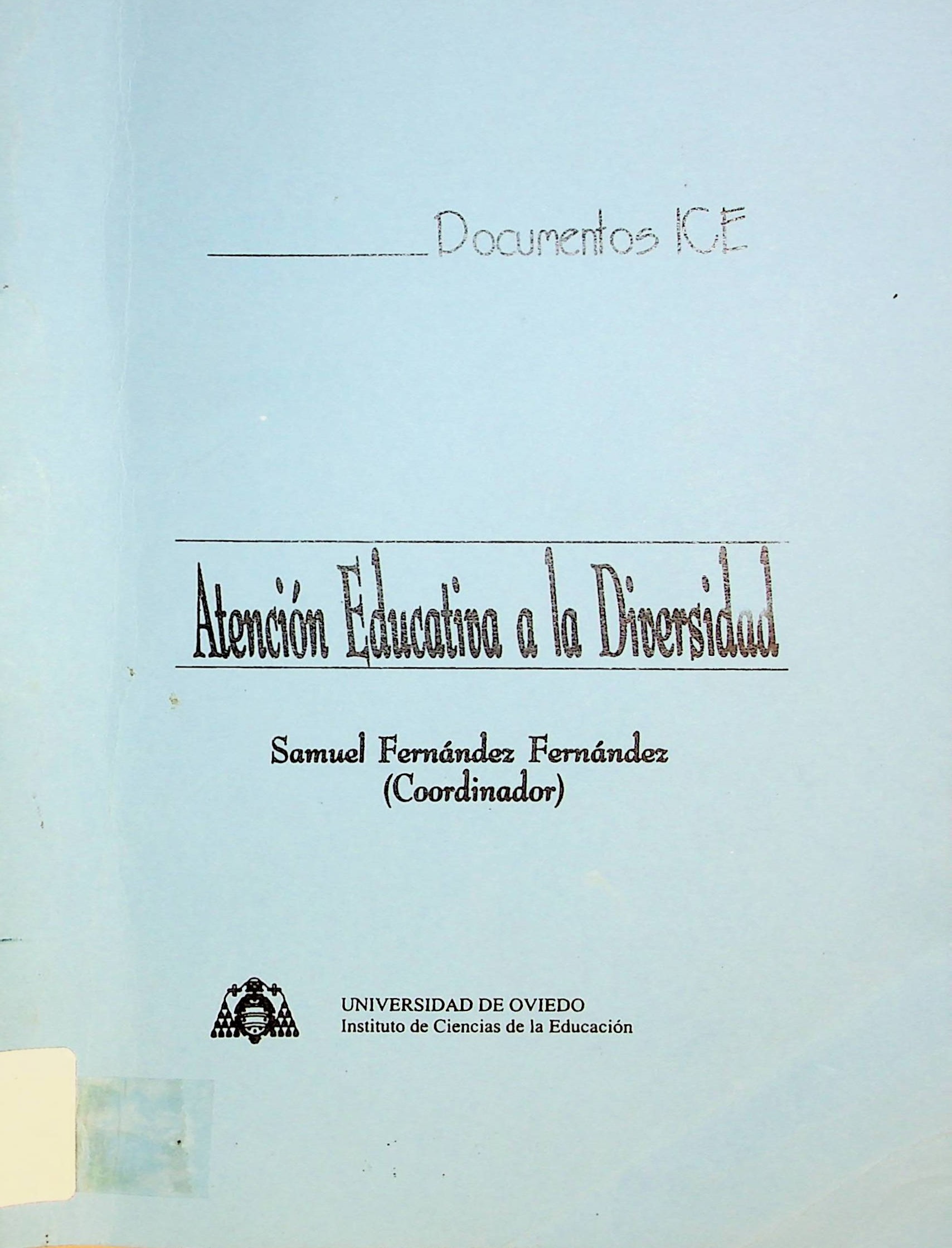 Imagen de portada del libro Atención educativa a la diversidad