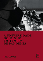 Imagen de portada del libro A Universidade do Minho em tempos de pandemia: Tomo I: Reflexões