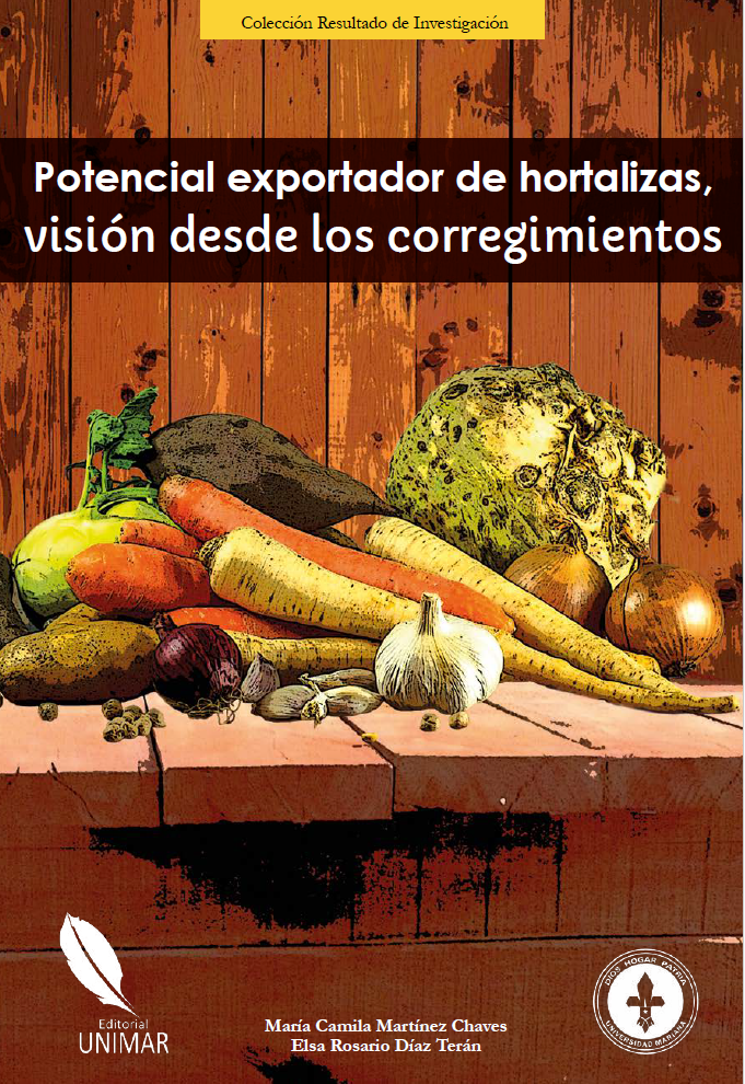 Imagen de portada del libro Potencial exportador de hortalizas, visión desde los corregimientos