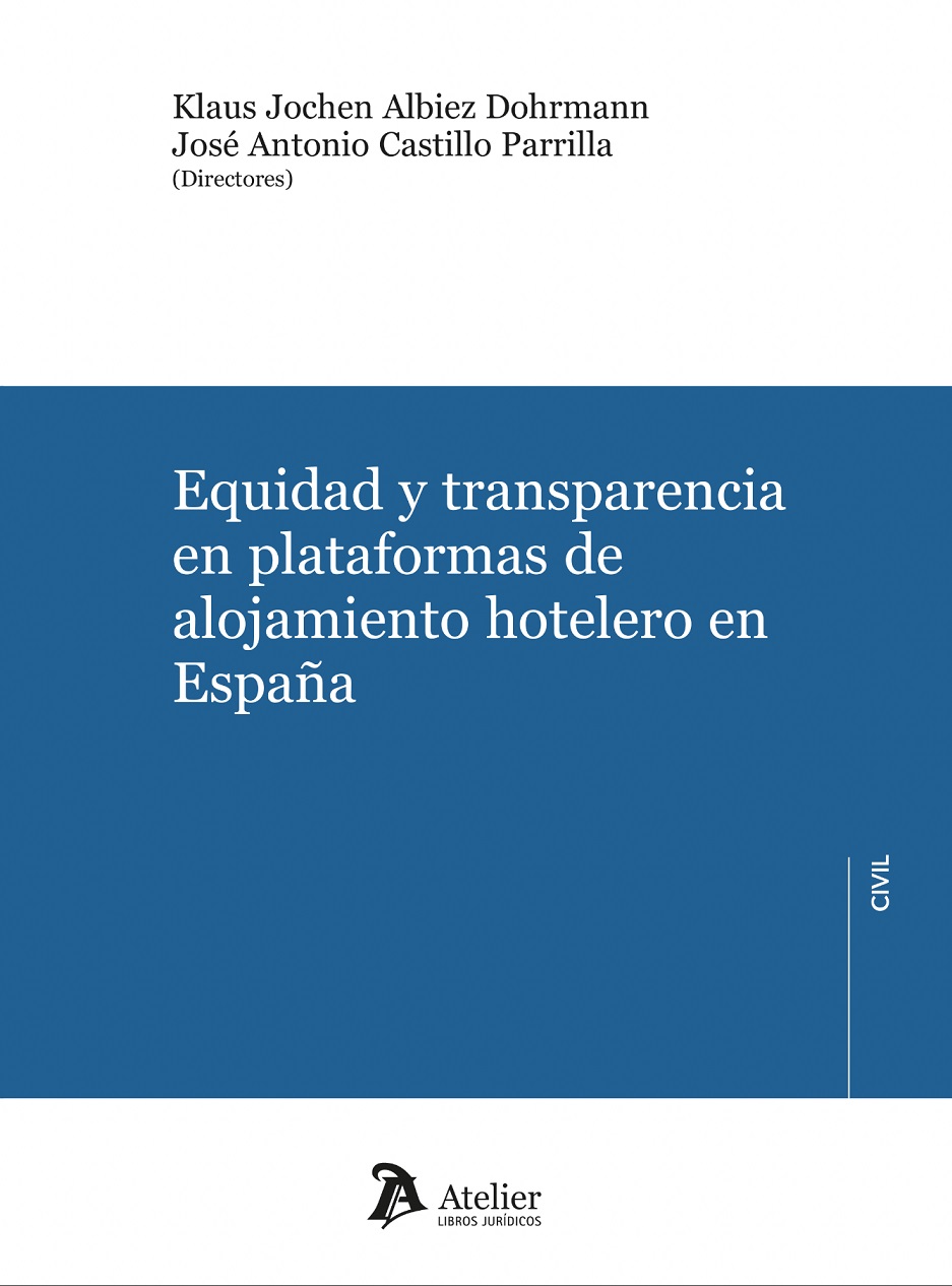 Imagen de portada del libro Equidad y transparencia en plataformas de alojamiento hotelero en España
