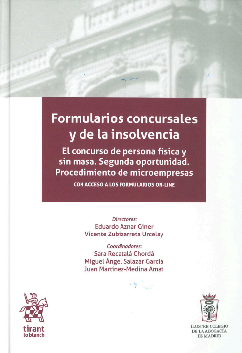 Imagen de portada del libro Formularios concursales y de la insolvencia