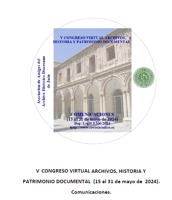 Imagen de portada del libro V Congreso virtual Archivos, Historia y Patrimonio Documental