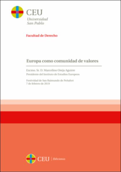 Imagen de portada del libro Europa como comunidad de valores