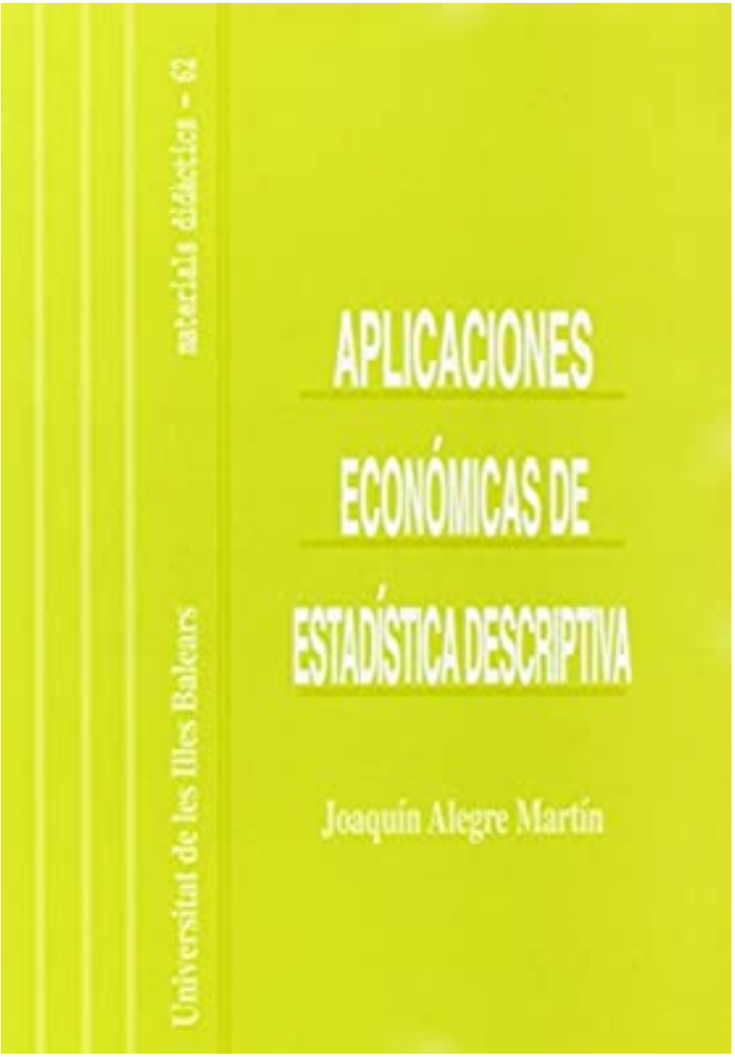 Imagen de portada del libro Aplicaciones económicas de estadística descriptiva