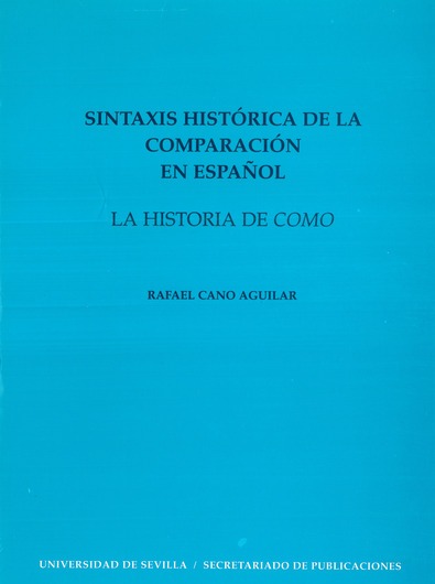 Imagen de portada del libro Sintaxis histórica de la comparación en español