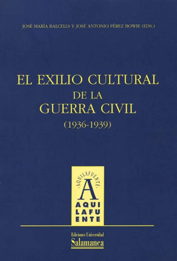 Imagen de portada del libro El exilio cultural de la Guerra Civil