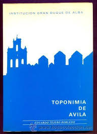 Imagen de portada del libro Toponimia de Ávila