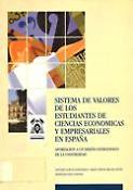 Imagen de portada del libro Sistema de valores de los estudiantes de ciencias económicas y empresariales en España