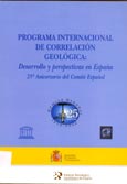 Imagen de portada del libro Programa Internacional de Correlación Geológica. Desarrollo y perspectivas en España