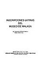 Imagen de portada del libro Inscripciones latinas del museo de Málaga