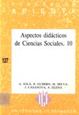 Imagen de portada del libro Aspectos didácticos de las ciencias sociales, 10