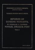 Imagen de portada del libro Estudios de Derecho Mercantil en homenaje al profesor Manuel Broseta Pont