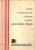 Imagen de portada del libro Estudios de derecho mercantil en homenaje al profesor Antonio Polo