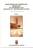Imagen de portada del libro Estudios de derecho romano en memoria de Benito M.ª Reimundo Yanes