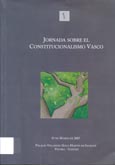 Imagen de portada del libro Jornada sobre el Constitucionalismo Vasco