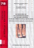 Imagen de portada del libro El principio de no confesionalidad del estado español y los acuerdos con la Santa Sede