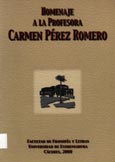 Imagen de portada del libro Homenaje a la profesora Carmen Pérez Romero