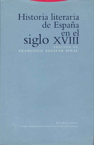 Imagen de portada del libro Historia literaria de España en el siglo XVIII