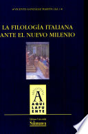 Imagen de portada del libro La filología italiana ante el nuevo milenio