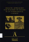 Imagen de portada del libro Didactic approaches for teachers of English in an international context