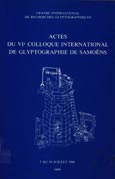 Imagen de portada del libro Actes du VIe Colloque international de glyptographie de Samoëns