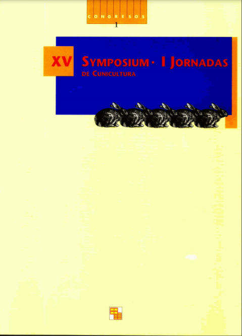 Imagen de portada del libro XV Symposium, I Jornadas de Cunicultura : Murcia, 19, 20 y 21 de junio de 1990