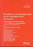 Imagen de portada del libro El Gobierno y la Administración de la Comunidad Foral de Navarra
