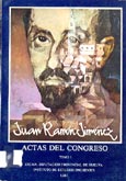 Imagen de portada del libro Actas del Congreso Internacional conmemorativo del centenario de Juan Ramón Jiménez, celebrado en La Rábida durante el mes de junio de 1981