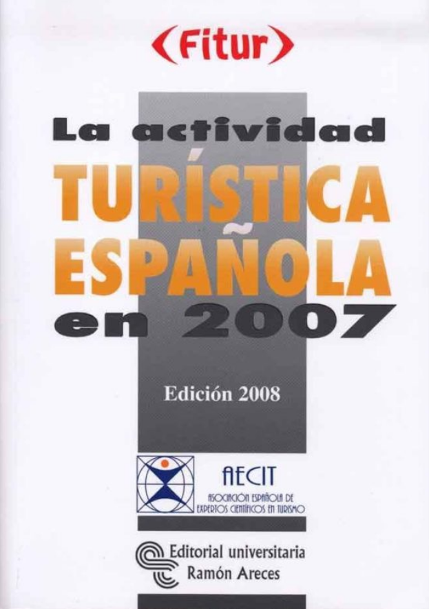 Imagen de portada del libro La actividad turística española en 2007