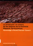 Imagen de portada del libro La producció i el comerç de les àmfores de la "Provincia Hispania Tarraconensis". Homenatge a Ricard Pascual i Guasch