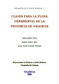 Imagen de portada del libro Claves para la Flora Ornamental de la Provincia de Valencia