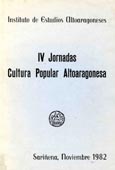 Imagen de portada del libro Actas de las IV Jornadas de Cultura Altoaragonesa