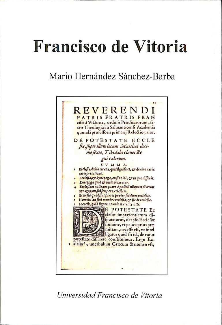 Imagen de portada del libro Francisco de Vitoria
