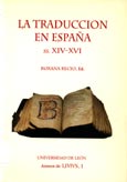 Imagen de portada del libro La traducción en España, ss. XIV-XVI