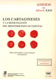 Imagen de portada del libro Los cartagineses y la monetización del Mediterráneo occidental : actas de la mesa redonda celebrada en Madrid, enero 1999